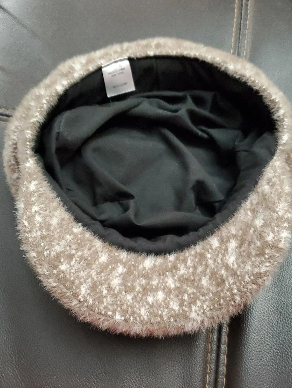 Cozy Women's Brown Fuzzy Newsboy Cap